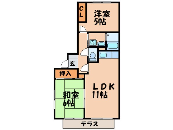 ヴァンヴェール青葉台Ⅱ　Ｃの物件間取画像